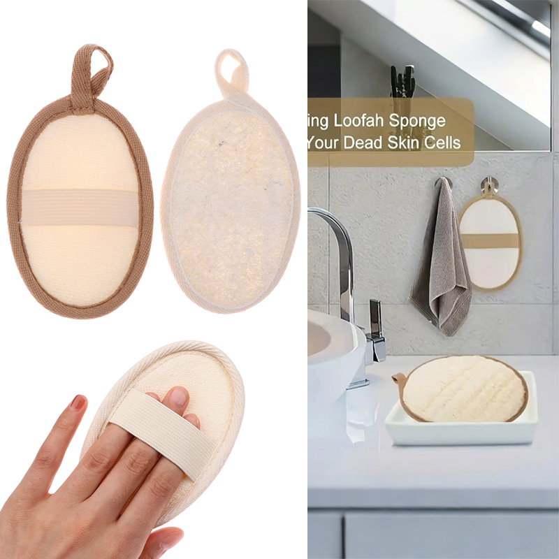 Body Loofah Natural - Natural Loofah Body Scrubber Bath Exfoliating