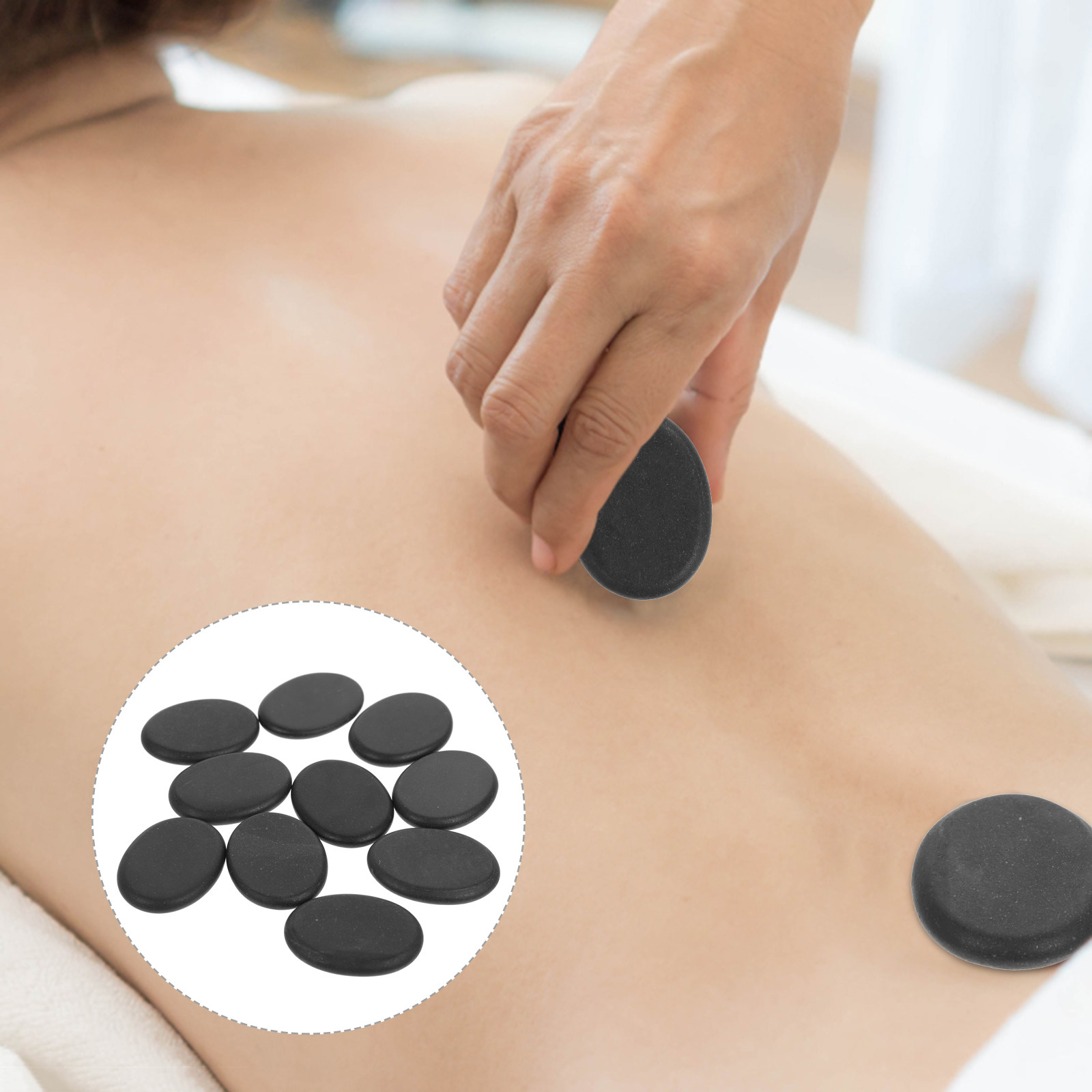 10Pcs Volcanic Hot Stones Natu - Spa Y Wellness ulasan dan harga