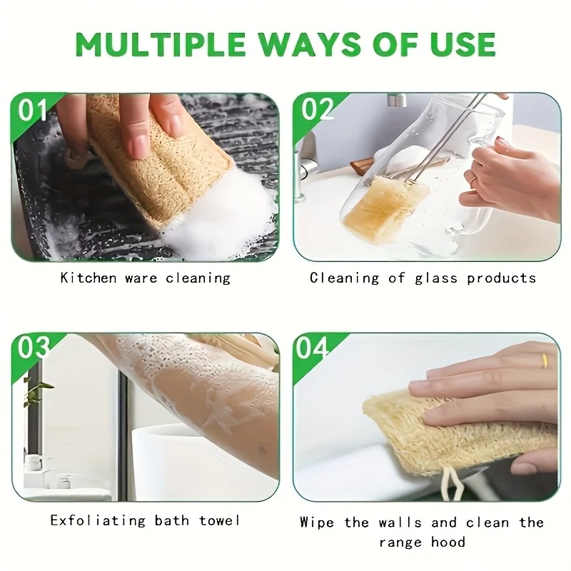 1/6pcs Natural Loofah Exfoliat - Body Loofah Natural ulasan dan harga