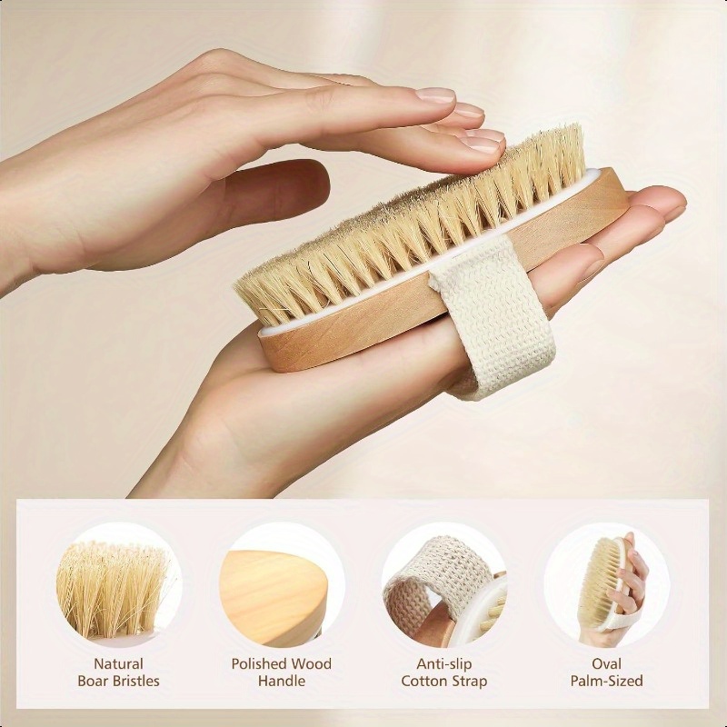 2 In 1 Dry Skin Body Brush Nat - Body Loofah Natural ulasan dan harga