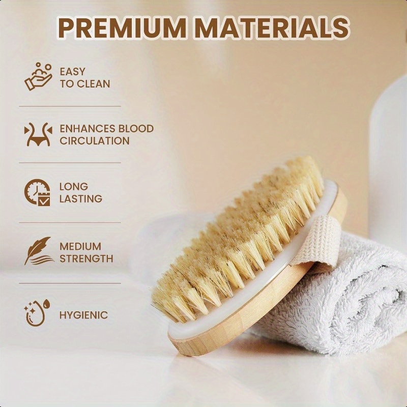 2 In 1 Dry Skin Body Brush Nat - Body Loofah Natural ulasan dan harga