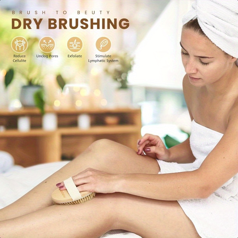 2 In 1 Dry Skin Body Brush Nat - Body Loofah Natural ulasan dan harga