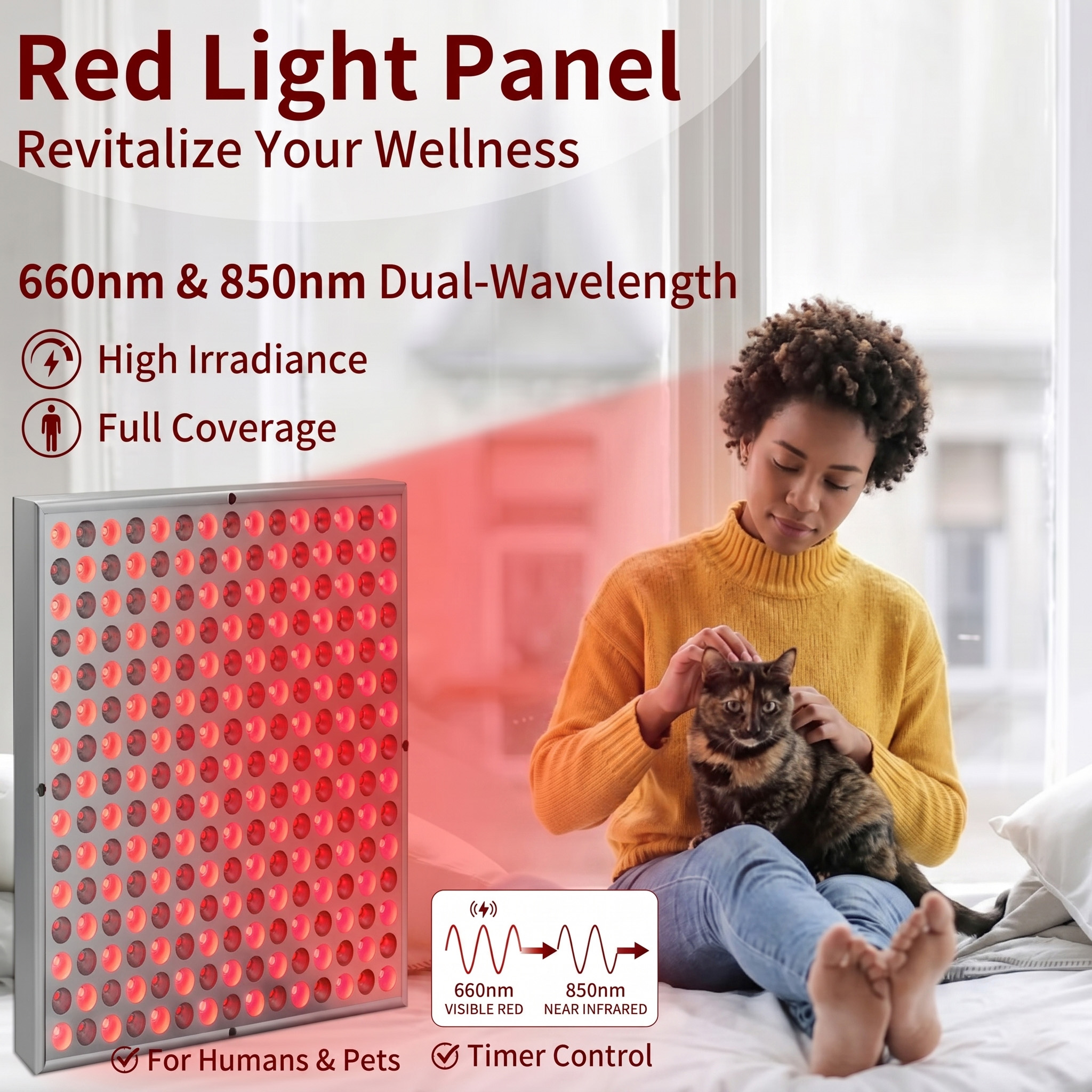 45W LED 660nm 850nm Red Near I - Spa Wellness Uk ulasan dan harga