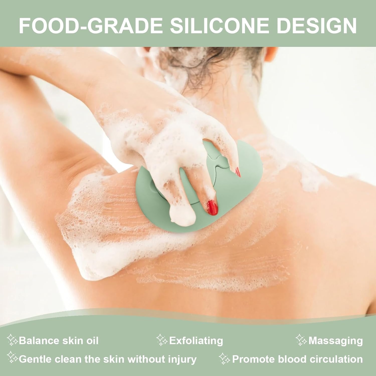 Silicone Soft Exfoliating Body - Body Loofah Natural ulasan dan harga