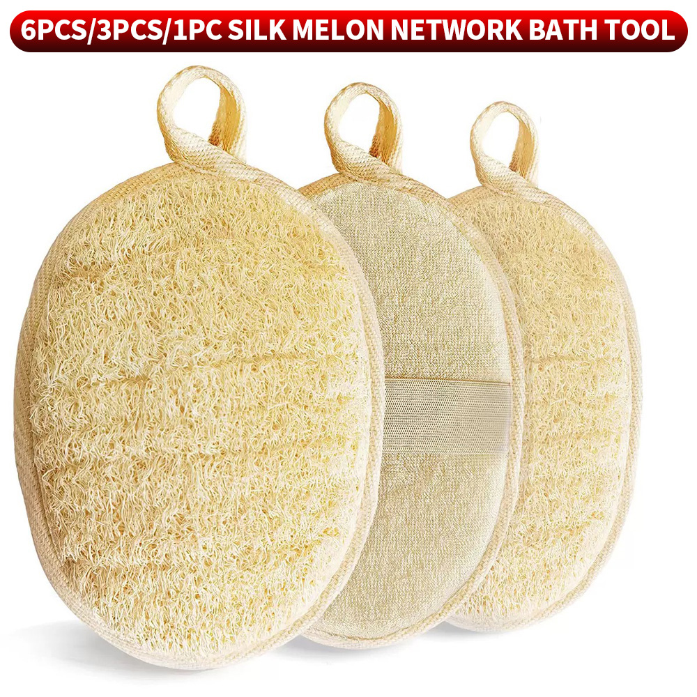 6PCS/3PCS/1PC luffa exfoliatin - Body Loofah Natural ulasan dan harga
